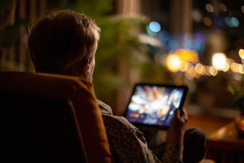 Osoba gleda program na tabletu kao primjer za često postavljana pitanja za kako gledati Laudato TV preko interneta Osoba gleda program na tabletu kao primjer za često postavljana pitanja za kako gledati Laudato TV preko interneta