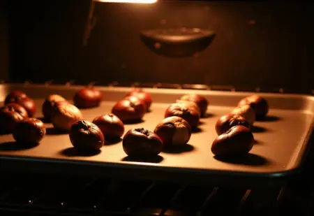 prikaz kako ispeći kestene u pećnici na limu za pečenje