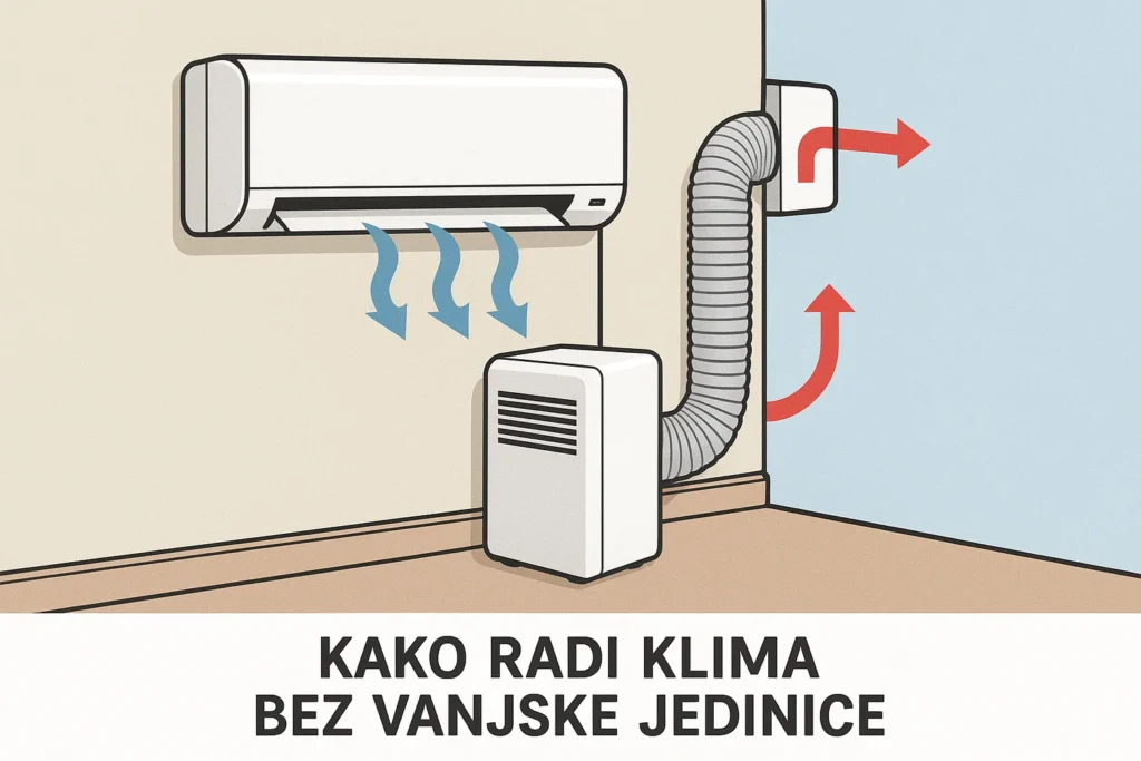 kako radi klima bez vanjske jedinice