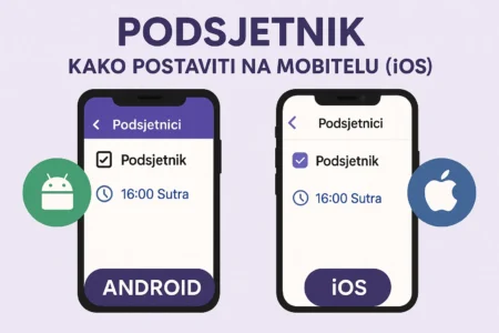 podsjetnik kako postaviti na mobitelu android i ios