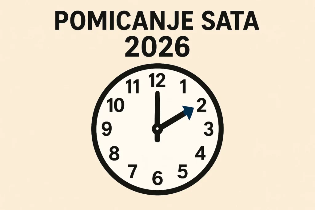 pomicanje sata 2026